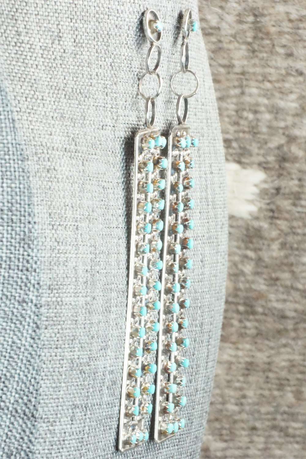 Turquoise & Sterling Silver Earrings - Joanne Cheama