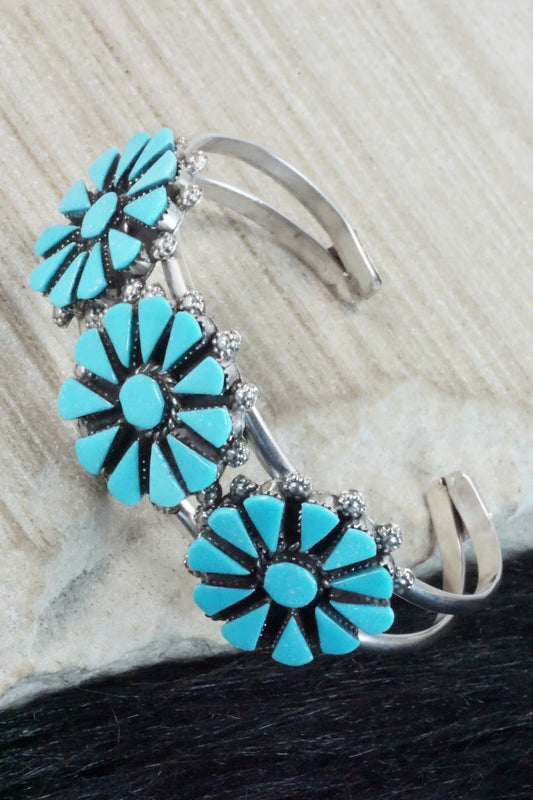 Turquoise & Sterling Silver Bracelet - Merlinda Chavez