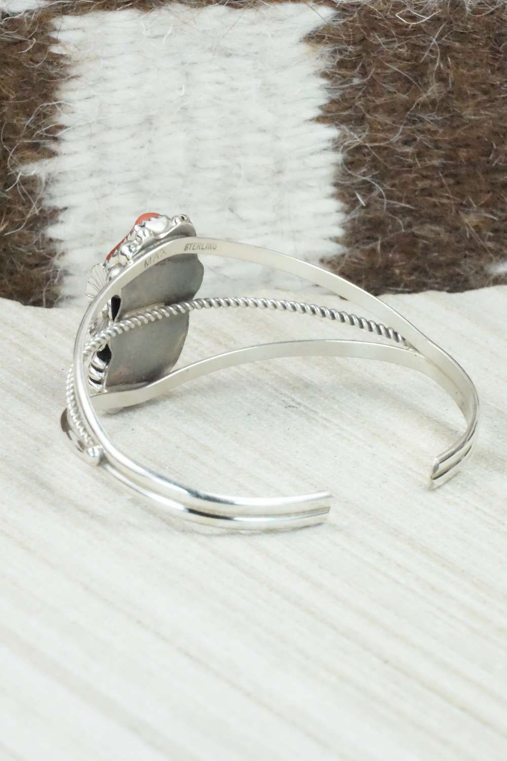 Coral & Sterling Silver Bracelet - Michael Calladitto