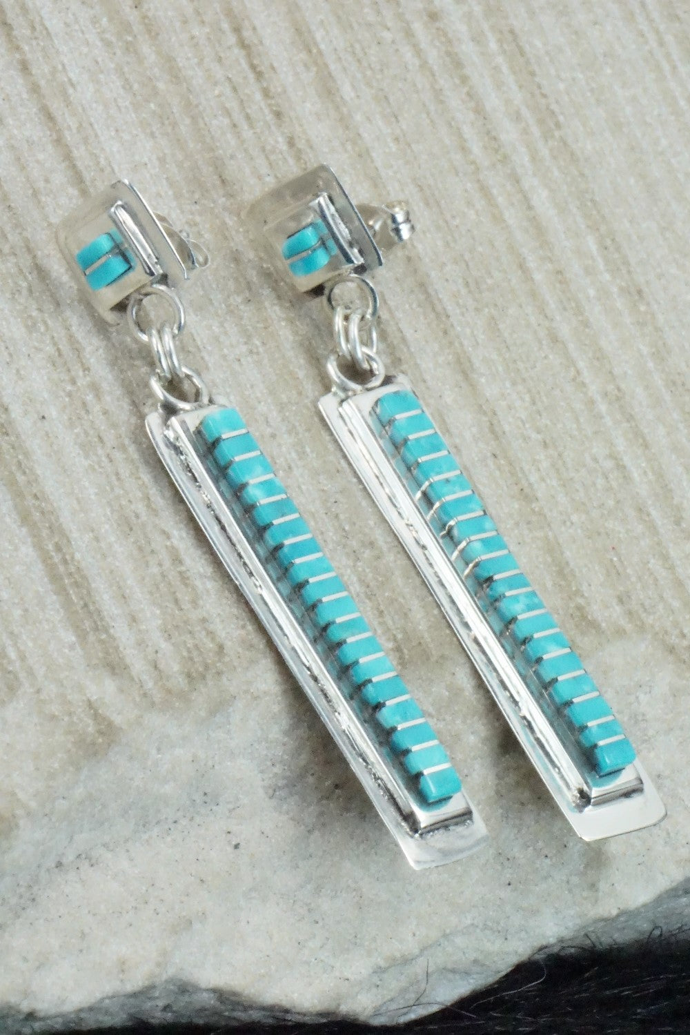 Turquoise & Sterling Silver Earrings - Janelle Shebola