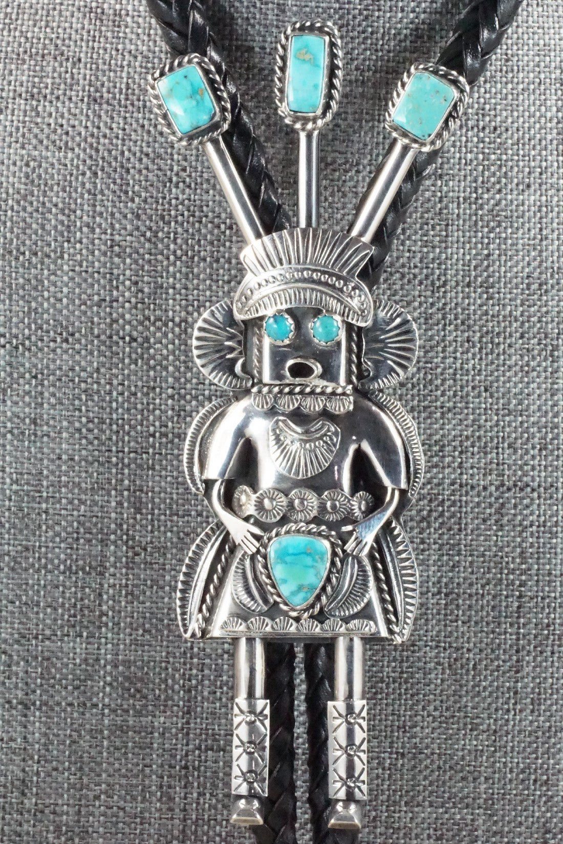 Turquoise & Sterling Silver Bolo Tie - Garrett Hale