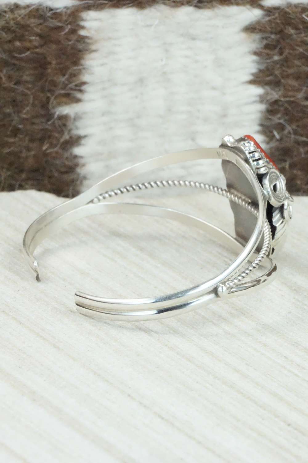 Coral & Sterling Silver Bracelet - Michael Calladitto