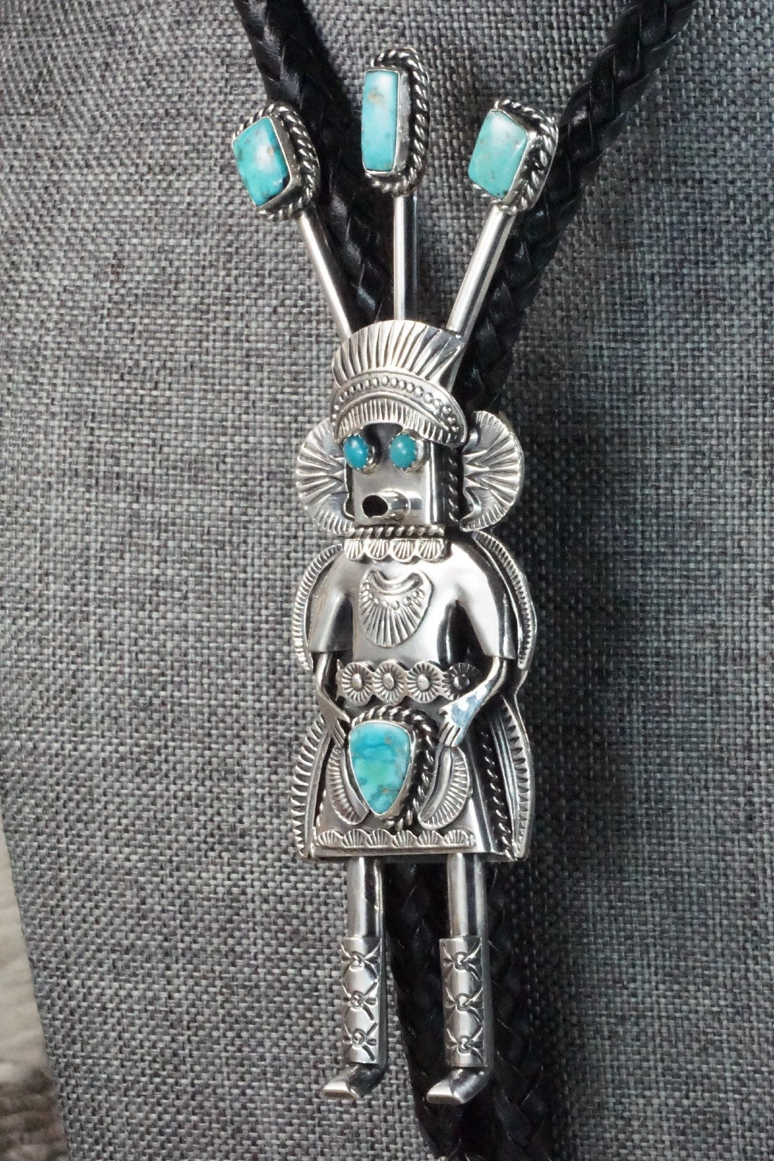 Turquoise & Sterling Silver Bolo Tie - Garrett Hale