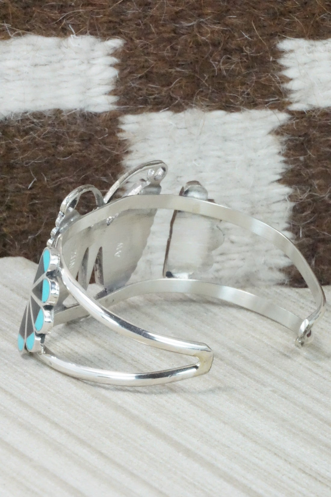 Multi Stone & Sterling Silver Inlay Bracelet - Adrian Wallace