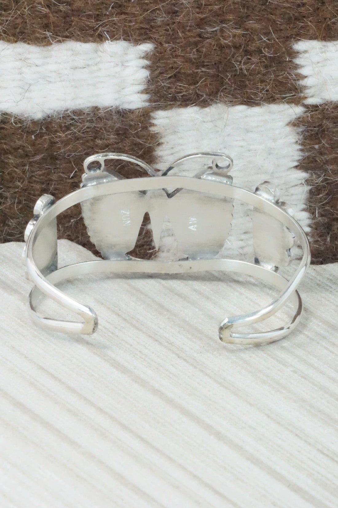 Multi Stone & Sterling Silver Inlay Bracelet - Adrian Wallace