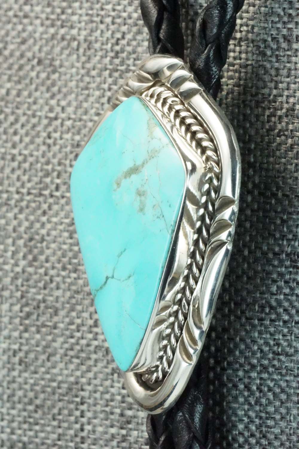Turquoise & Sterling Silver Bolo Tie - Bobby Platero