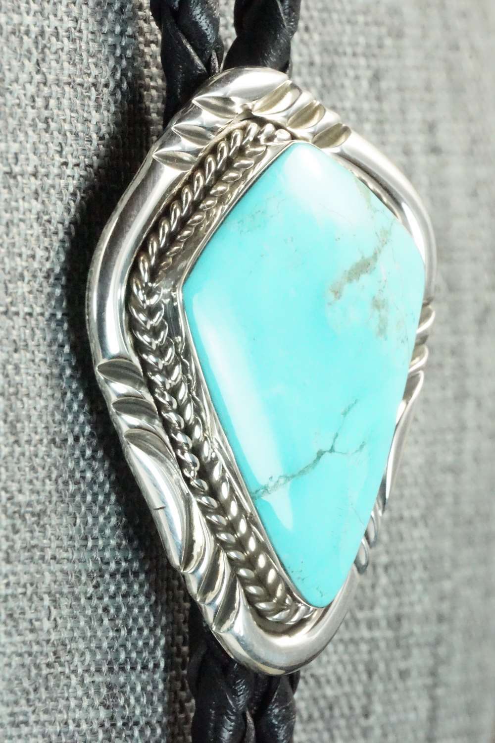 Turquoise & Sterling Silver Bolo Tie - Bobby Platero