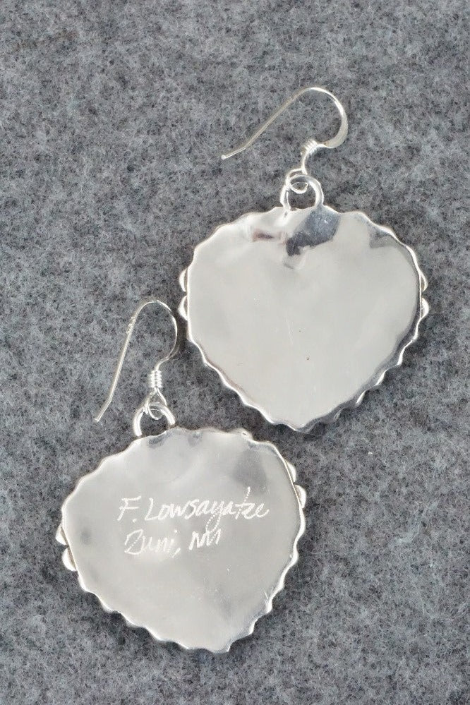 Turquoise & Sterling Silver Inlay Earrings - Faye Lowsayatee