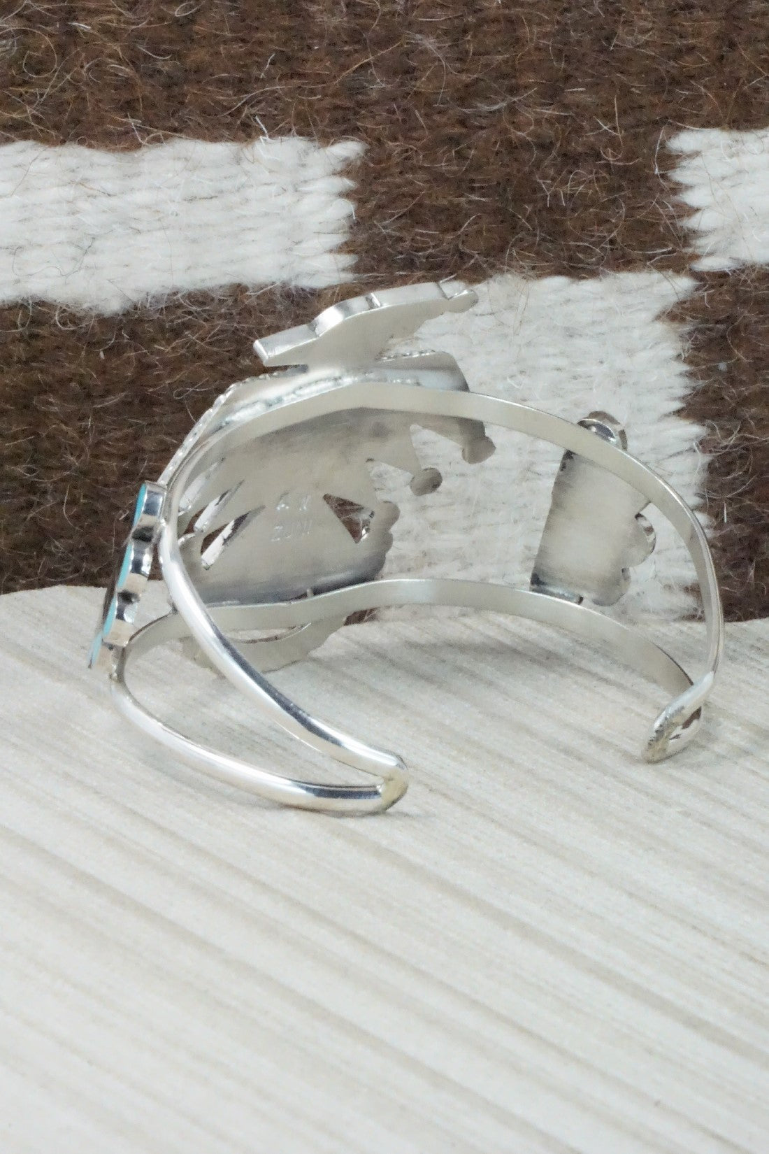 Multi Stone & Sterling Silver Inlay Bracelet - Adrian Wallace