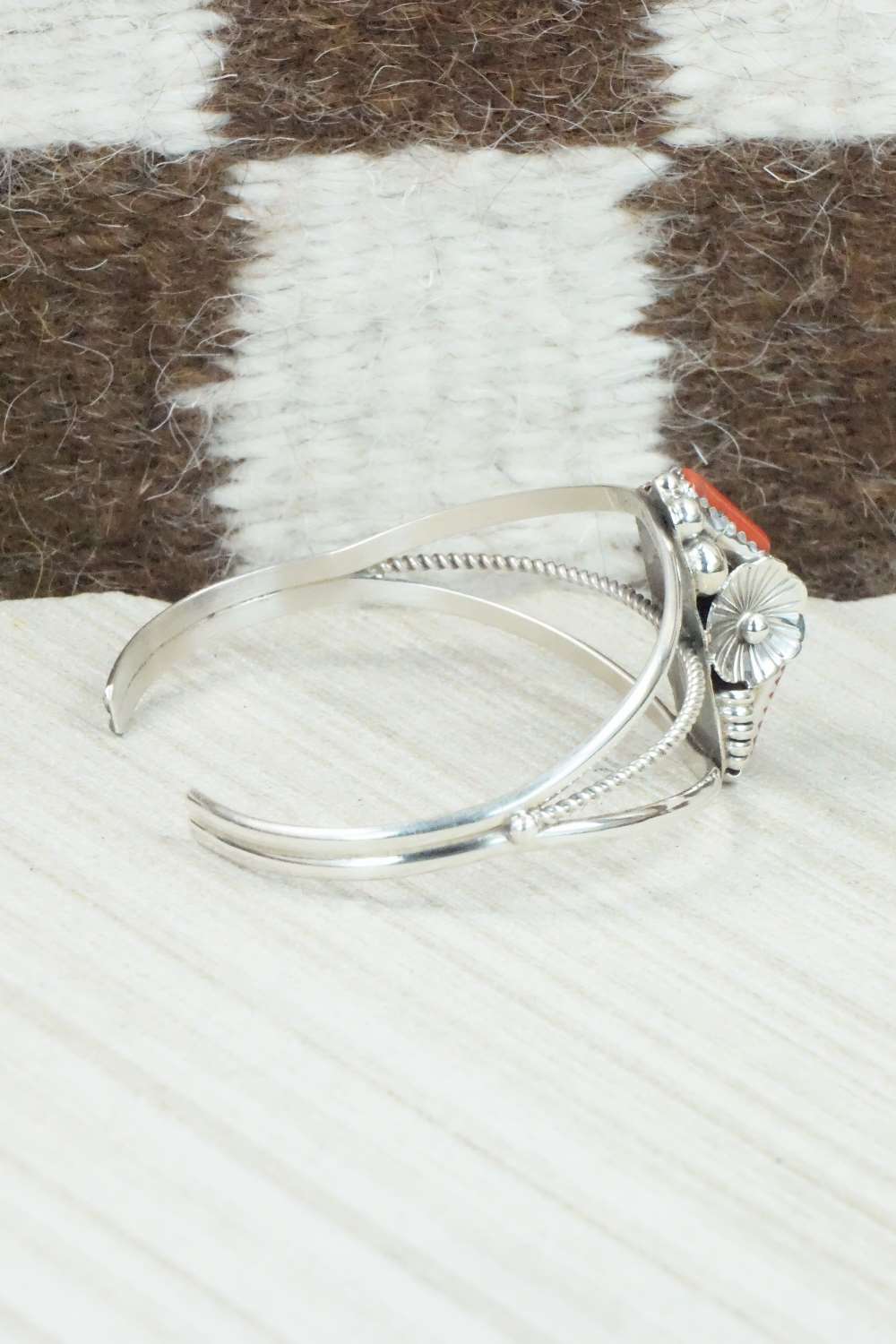 Coral & Sterling Silver Bracelet - Michael Calladitto
