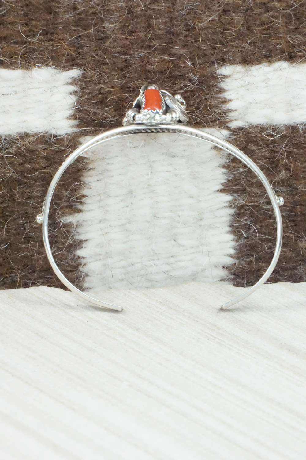 Coral & Sterling Silver Bracelet - Michael Calladitto