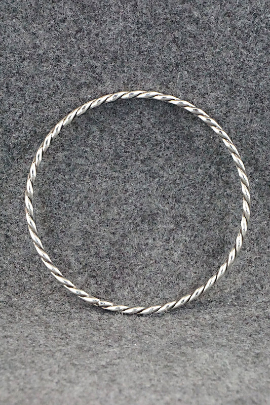 Sterling Silver Bangle Bracelet - Elaine Tahe