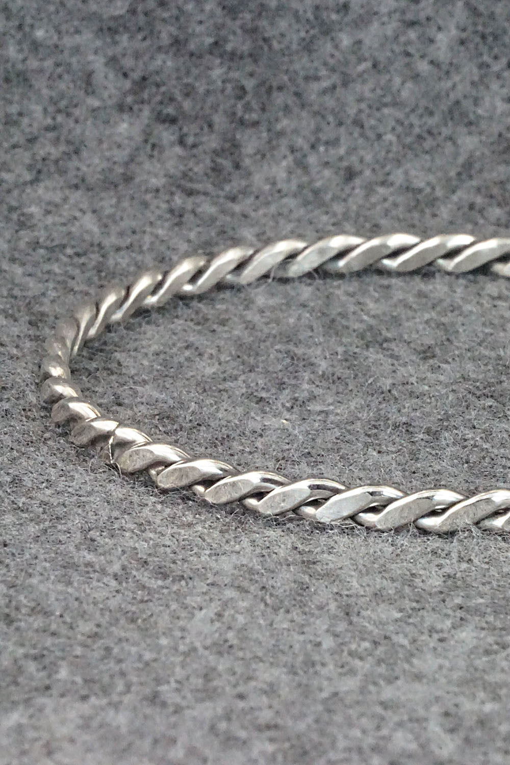 Sterling Silver Bangle Bracelet - Elaine Tahe