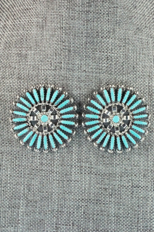 Turquoise & Sterling Silver Earrings - Charlie John