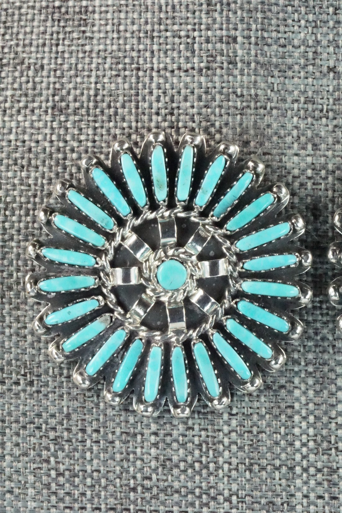 Turquoise & Sterling Silver Earrings - Charlie John