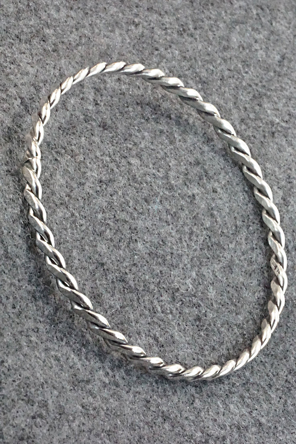 Sterling Silver Bangle Bracelet - Elaine Tahe