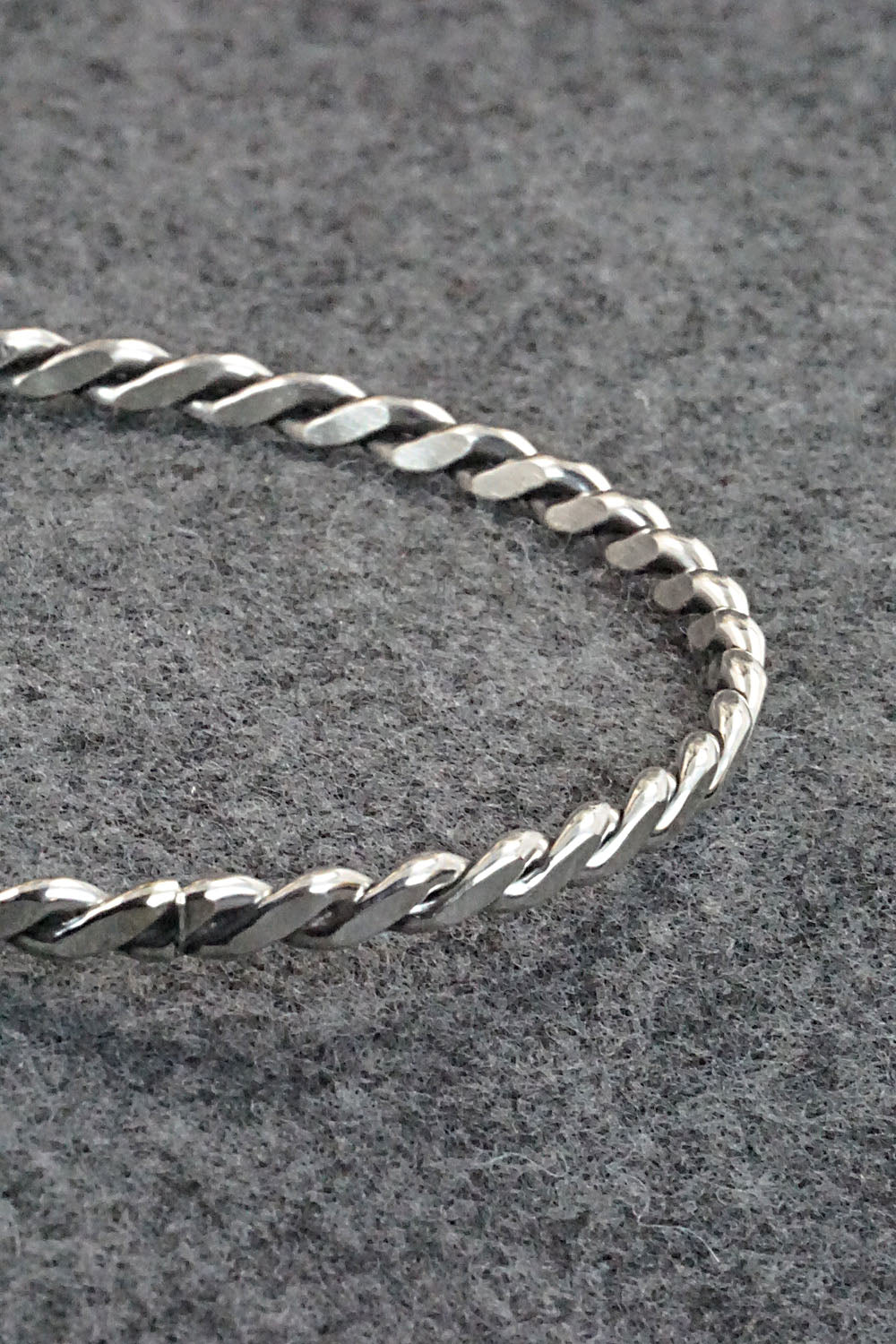 Sterling Silver Bangle Bracelet - Elaine Tahe