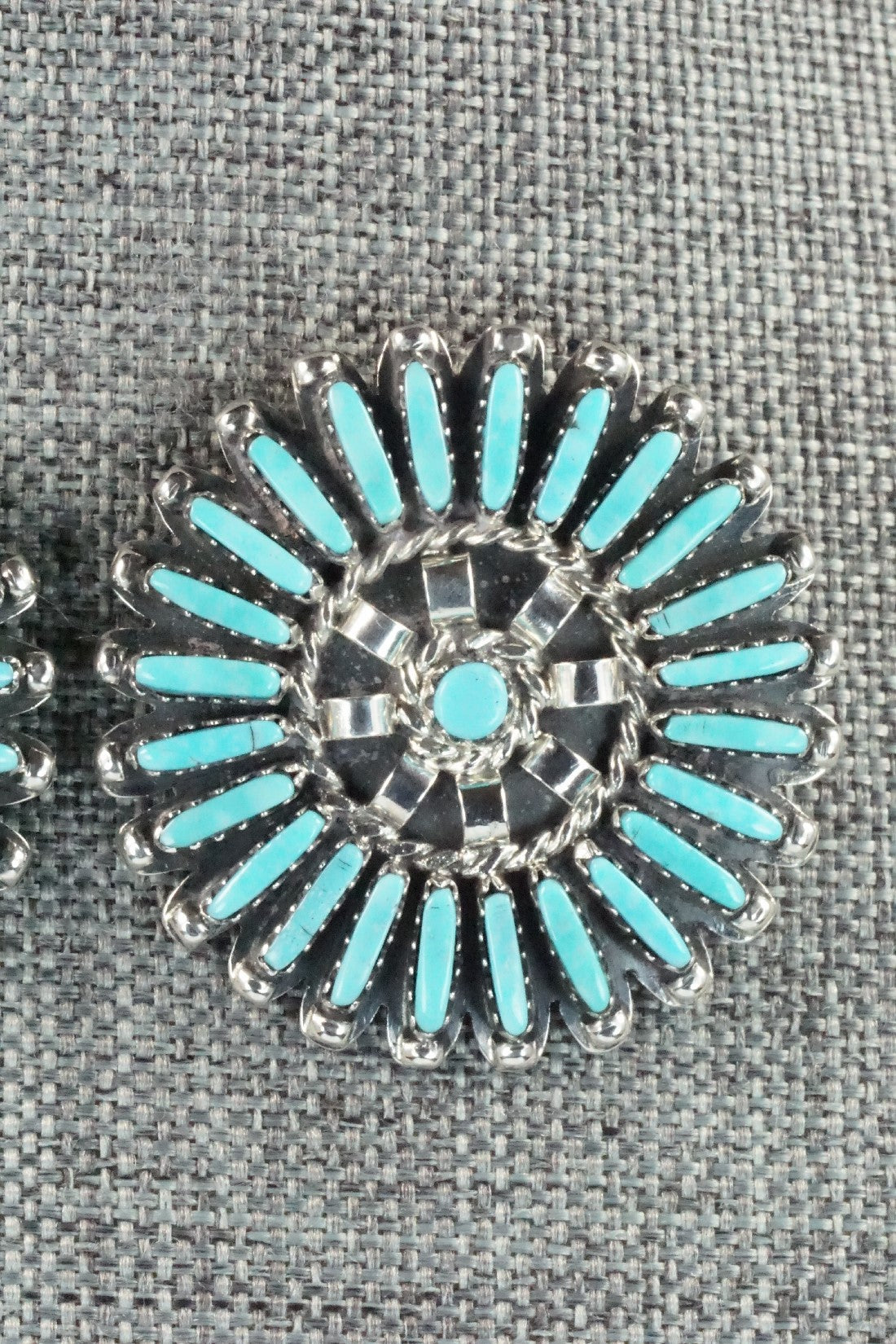Turquoise & Sterling Silver Earrings - Charlie John