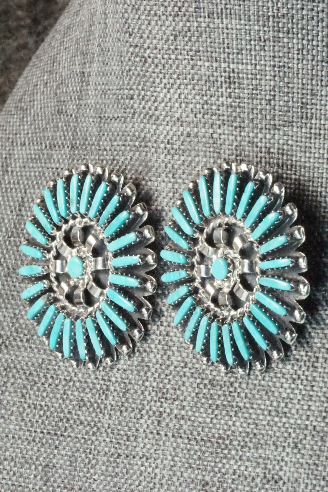 Turquoise & Sterling Silver Earrings - Charlie John