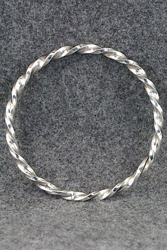 Sterling Silver Bangle Bracelet - Elaine Tahe