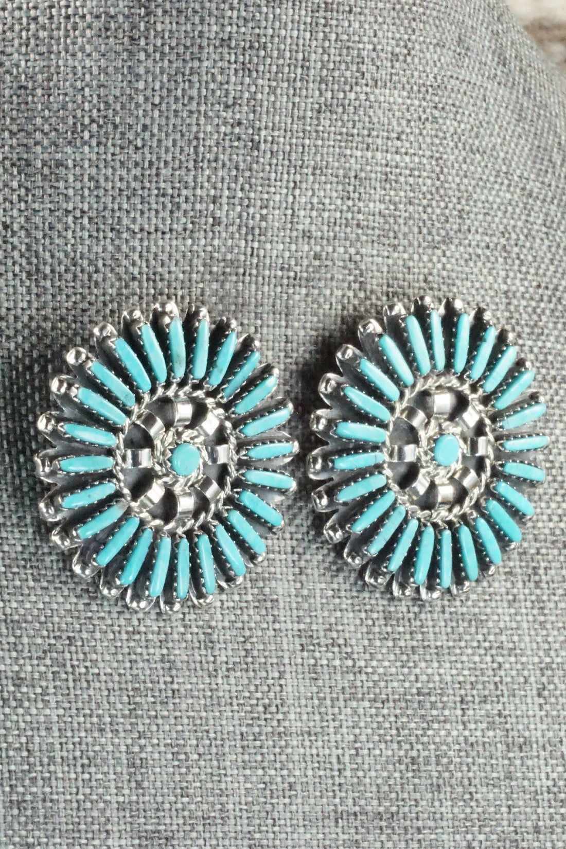 Turquoise & Sterling Silver Earrings - Charlie John