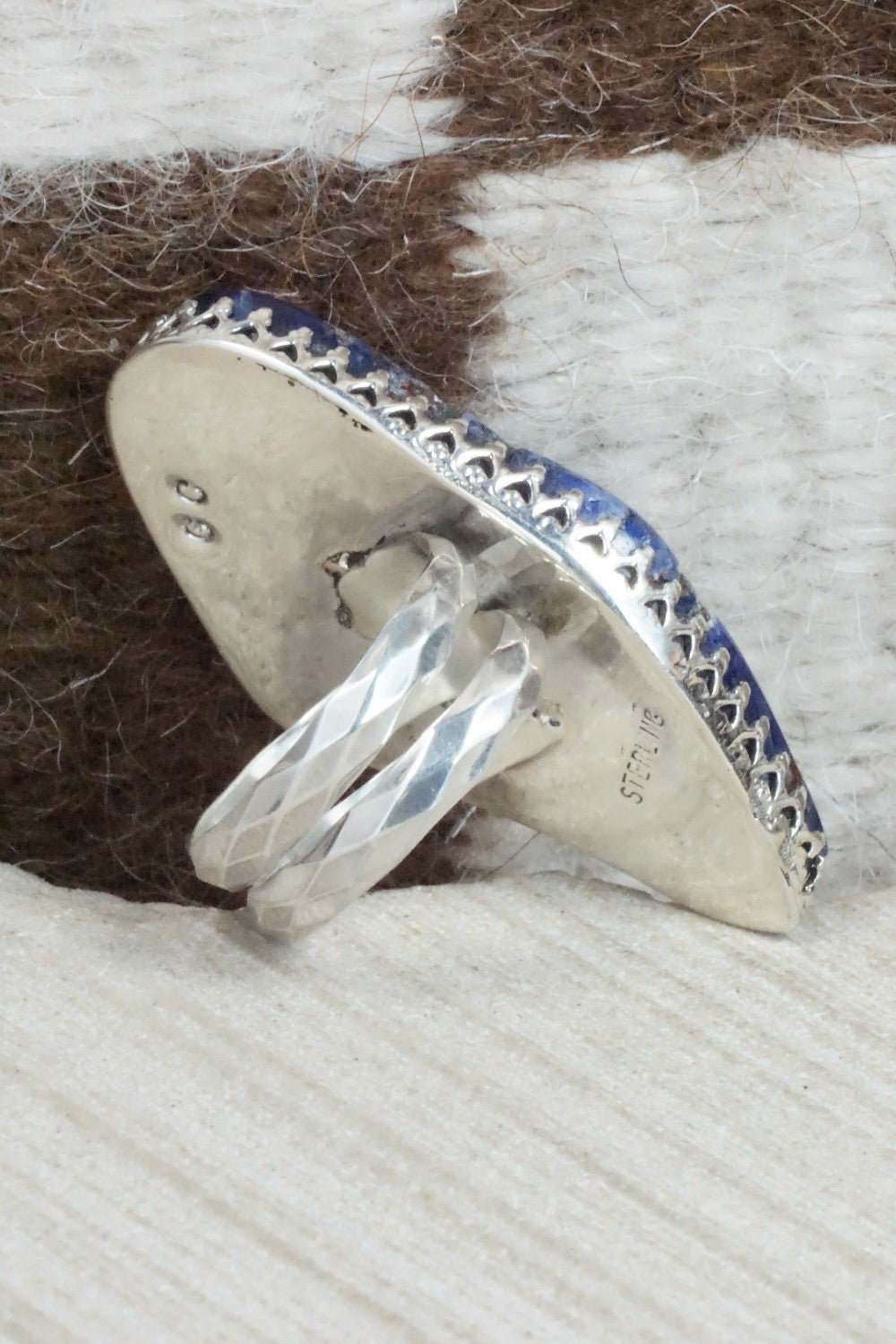 Sodalite & Sterling Silver Ring - Gloria Chattin - Size 8