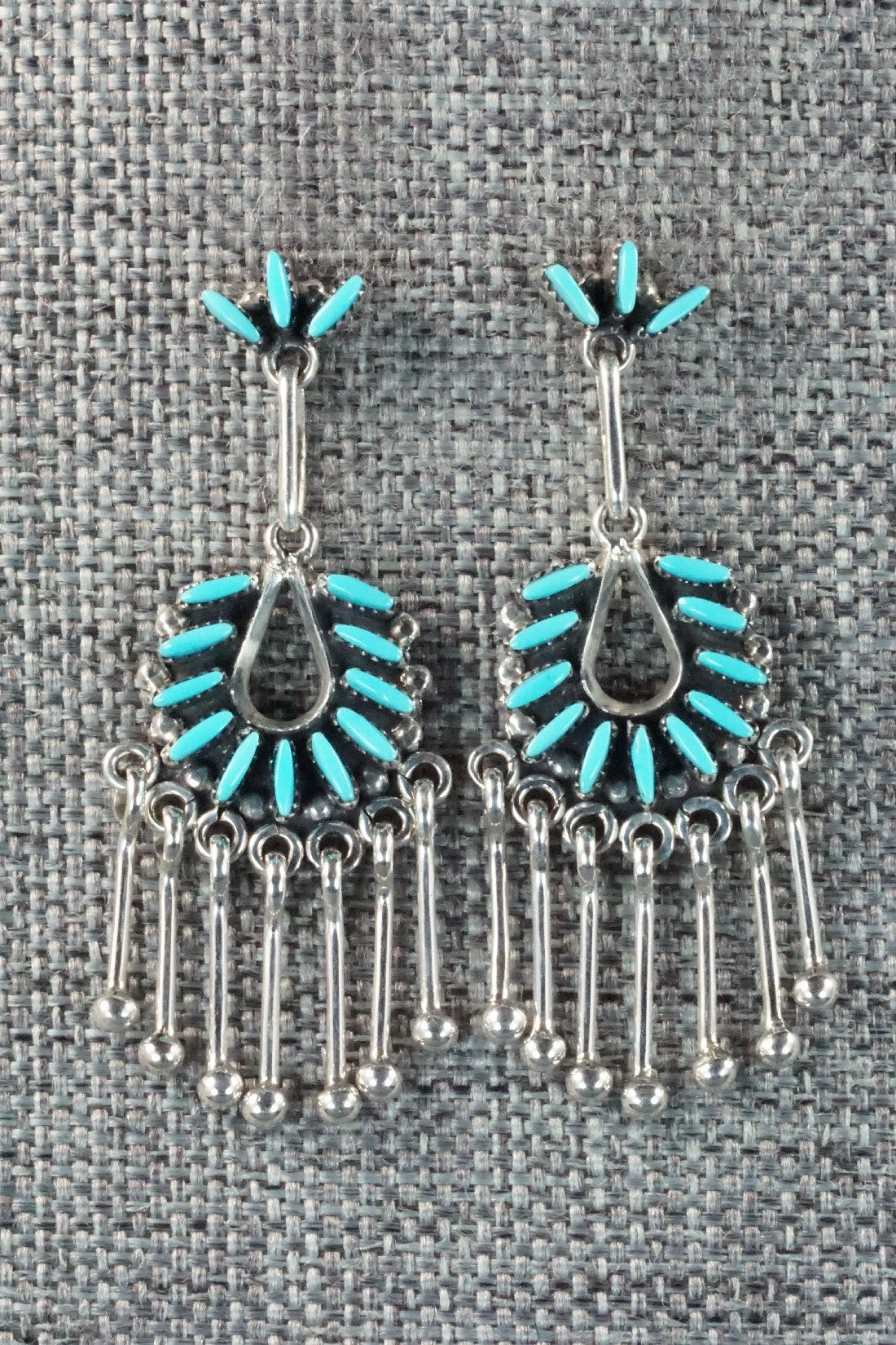 Turquoise & Sterling Silver Earrings - Mildred Ukestine