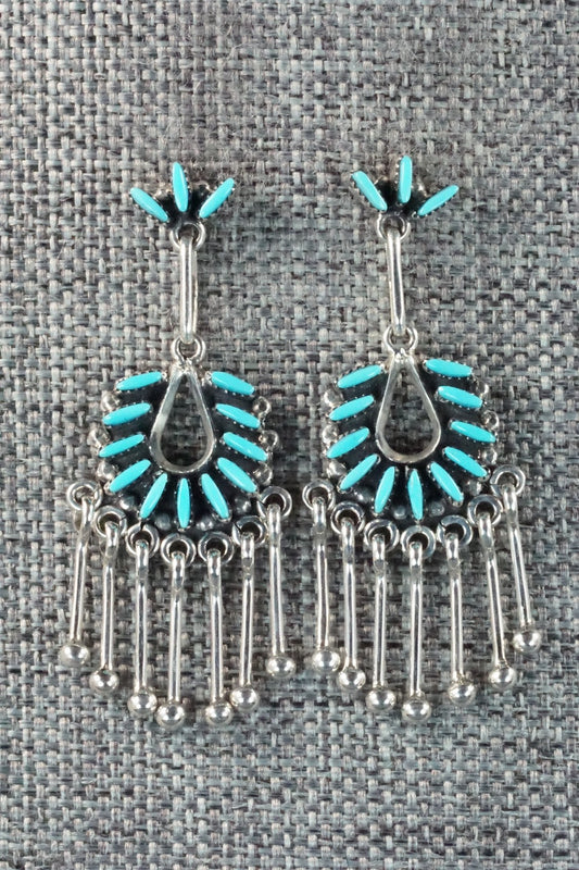 Turquoise & Sterling Silver Earrings - Mildred Ukestine