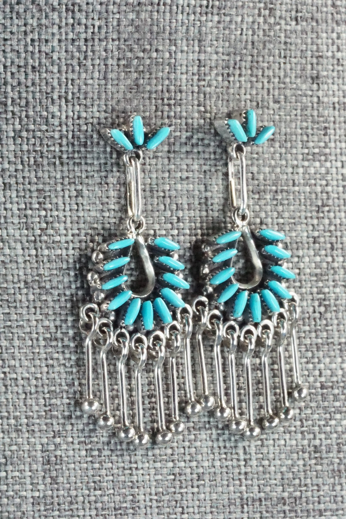 Turquoise & Sterling Silver Earrings - Mildred Ukestine