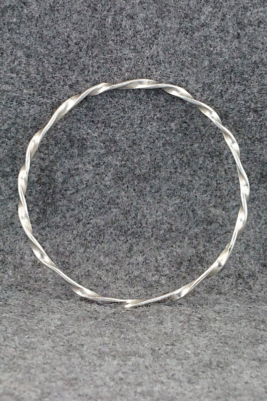 Sterling Silver Bangle Bracelet - Elaine Tahe