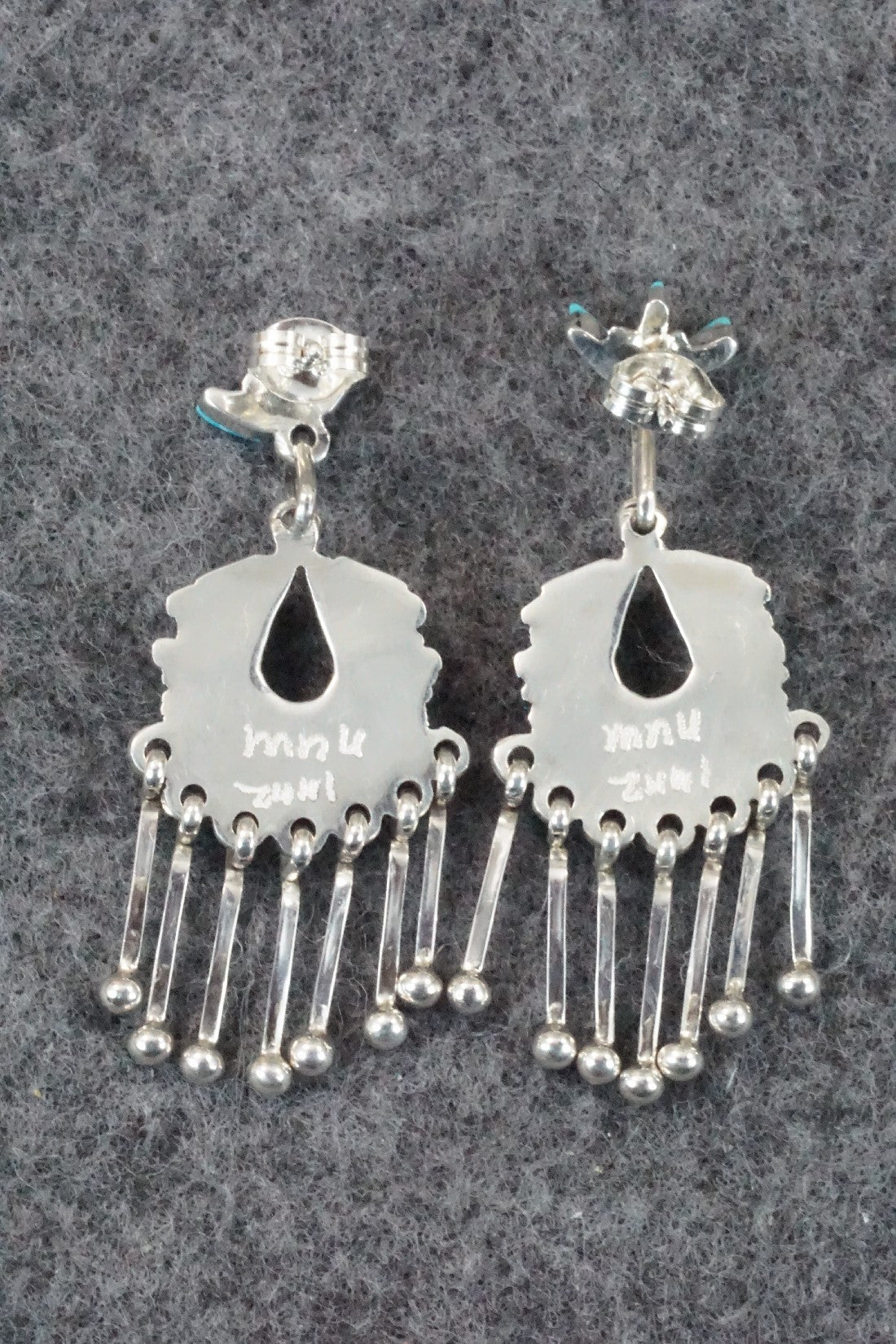 Turquoise & Sterling Silver Earrings - Mildred Ukestine