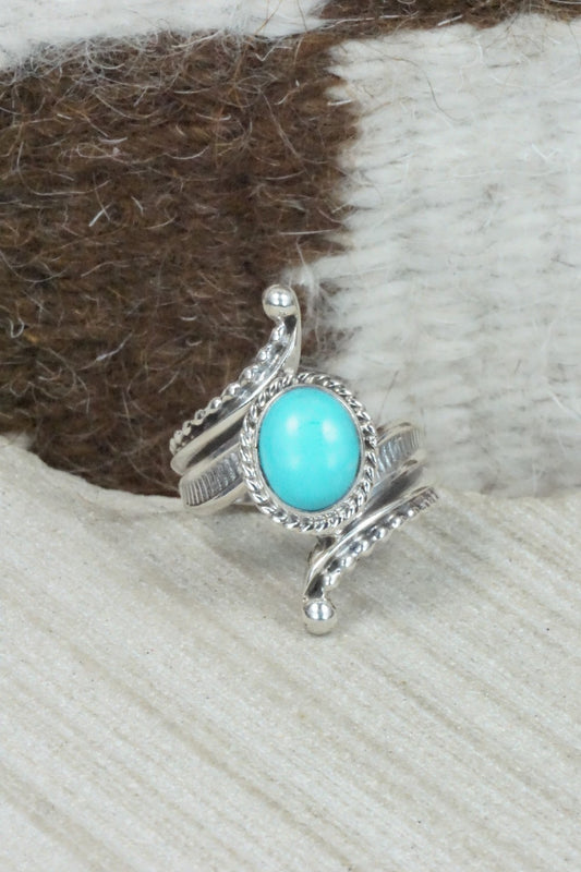 Turquoise & Sterling Silver Ring - Thomas Yazzie - Size 7