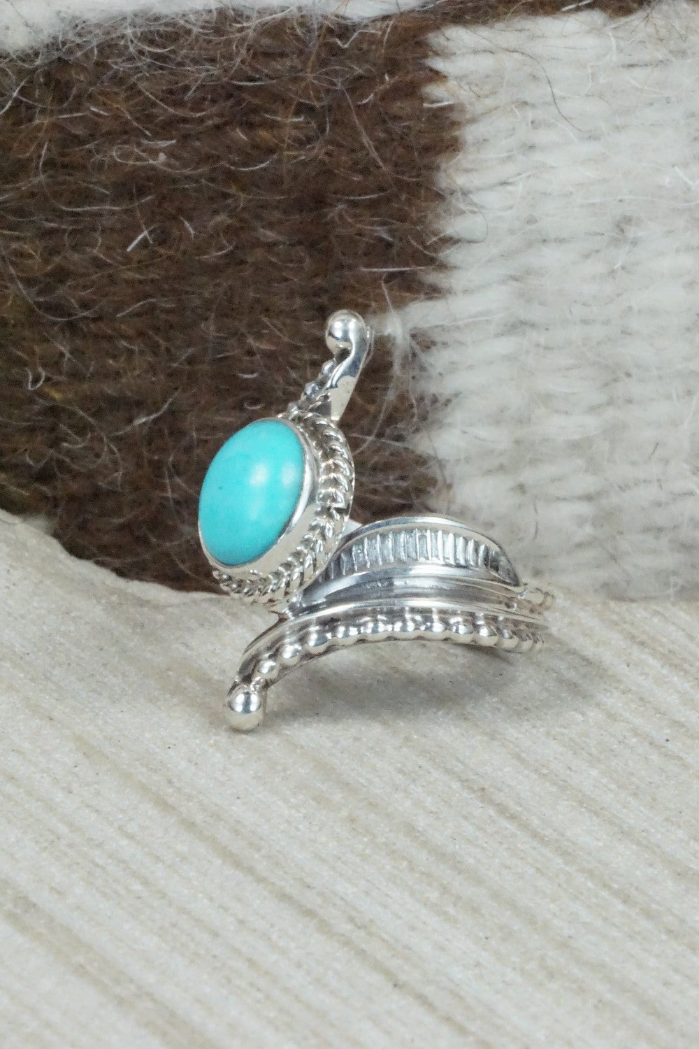 Turquoise & Sterling Silver Ring - Thomas Yazzie - Size 7