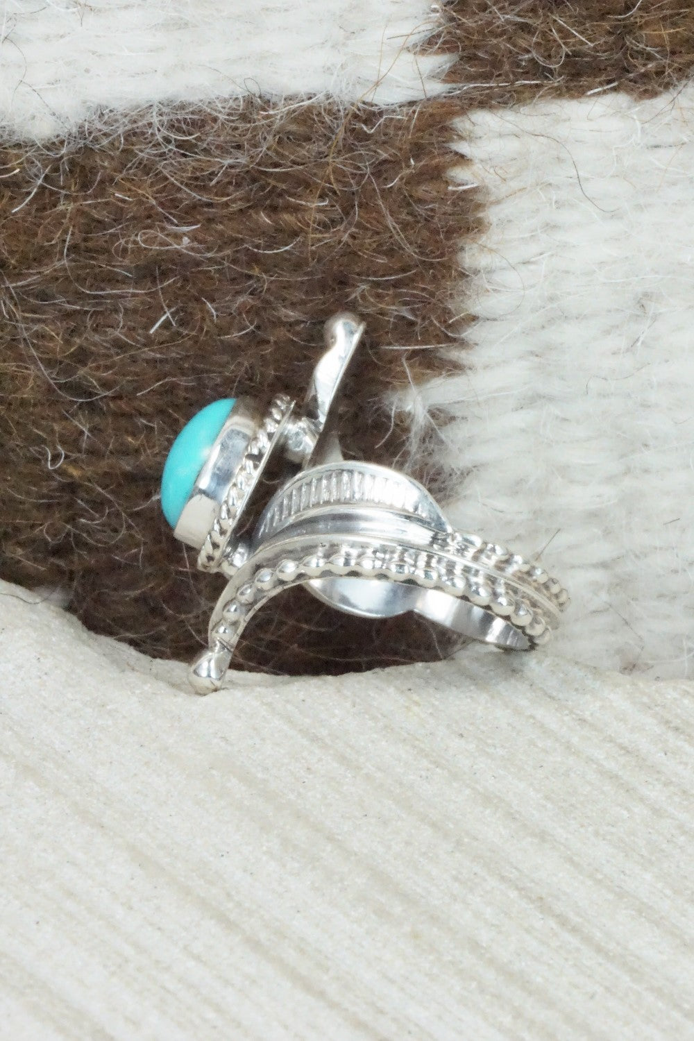 Turquoise & Sterling Silver Ring - Thomas Yazzie - Size 7