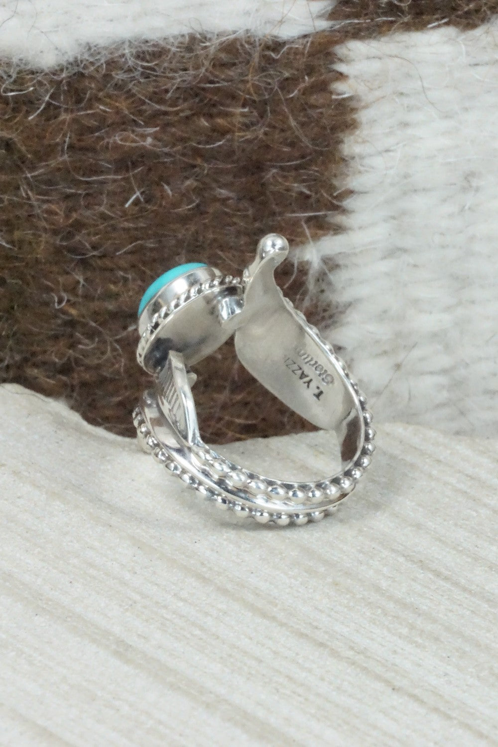 Turquoise & Sterling Silver Ring - Thomas Yazzie - Size 7