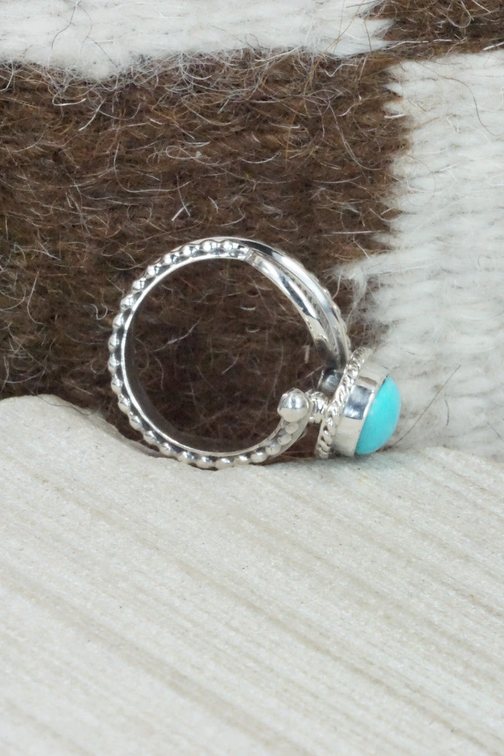 Turquoise & Sterling Silver Ring - Thomas Yazzie - Size 7