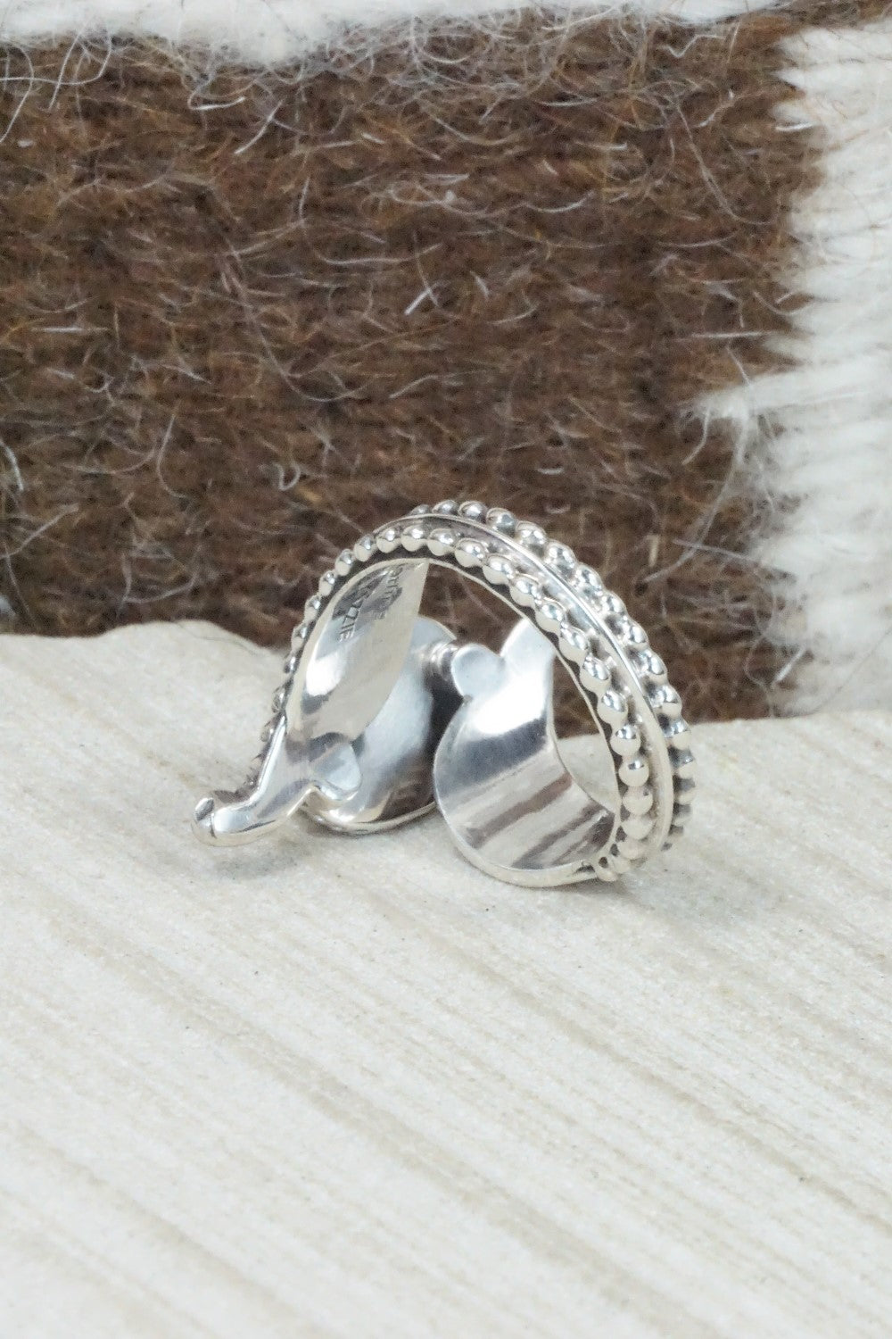 Turquoise & Sterling Silver Ring - Thomas Yazzie - Size 7.75