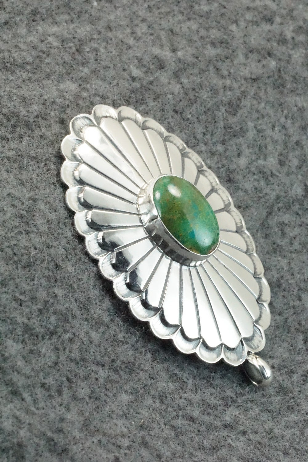 Turquoise & Sterling Silver Pendant - R Livingston