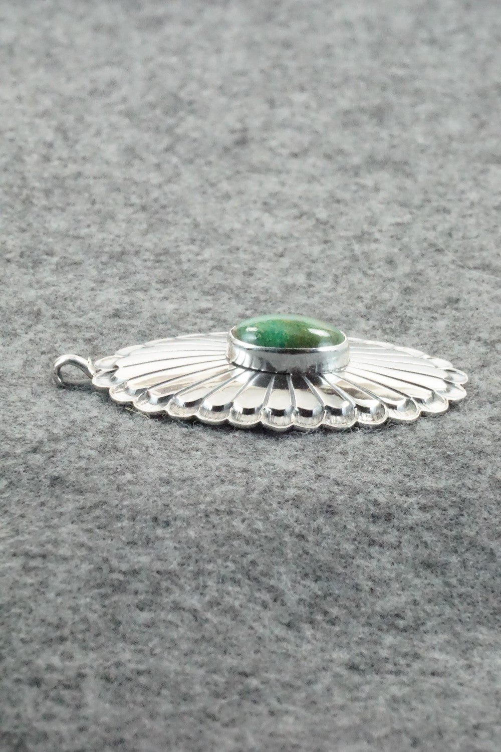 Turquoise & Sterling Silver Pendant - R Livingston