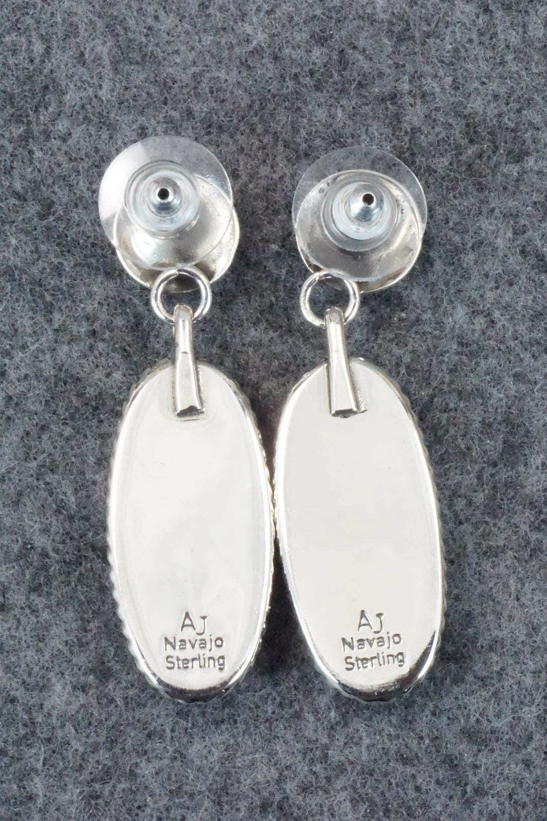 Wild Horse & Sterling Silver Earrings - Alvin Joe