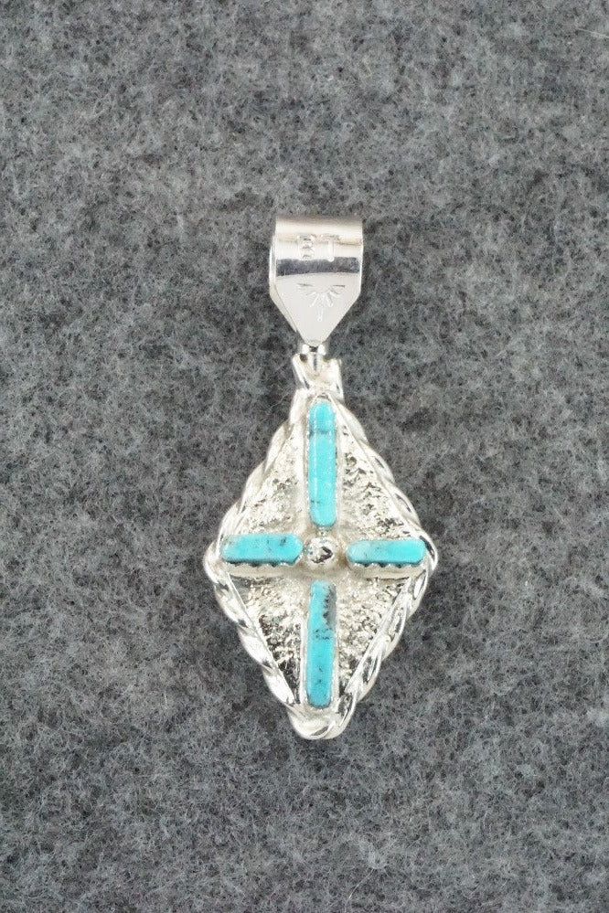 Multi Stone & Sterling Silver Reversible Pendant - Bevis Tsadiasi