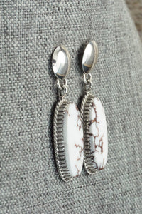 Wild Horse & Sterling Silver Earrings - Alvin Joe