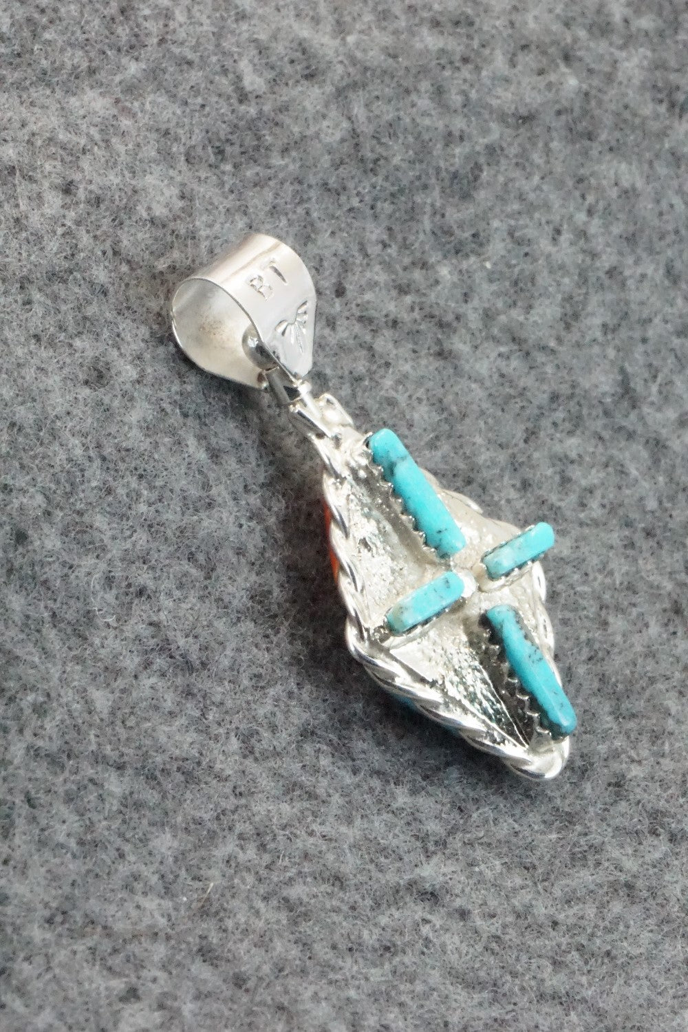 Multi Stone & Sterling Silver Reversible Pendant - Bevis Tsadiasi