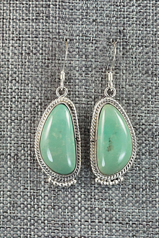 Turquoise & Sterling Silver Earrings - Lee Shorty
