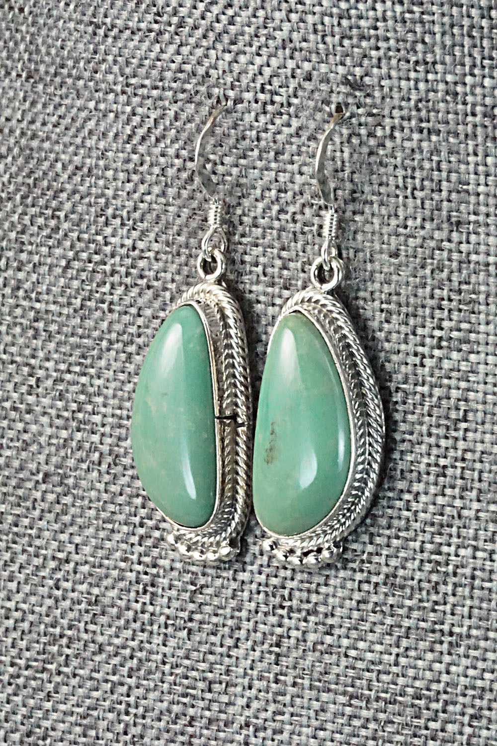 Turquoise & Sterling Silver Earrings - Lee Shorty