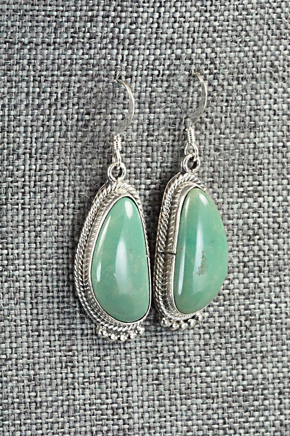 Turquoise & Sterling Silver Earrings - Lee Shorty