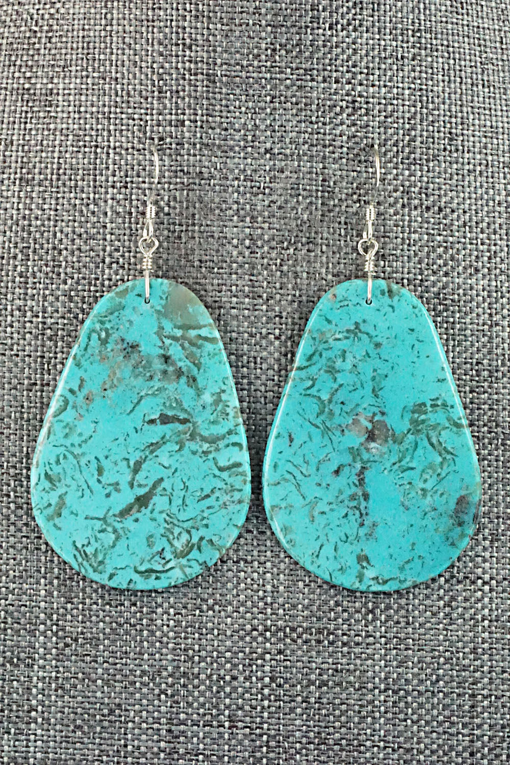Turquoise & Sterling Silver Earrings - Lupe Lovato