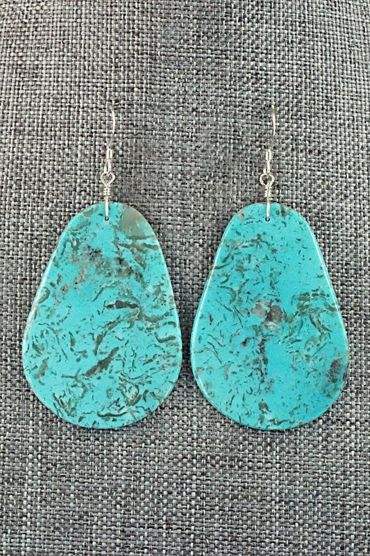 Turquoise & Sterling Silver Earrings - Lupe Lovato