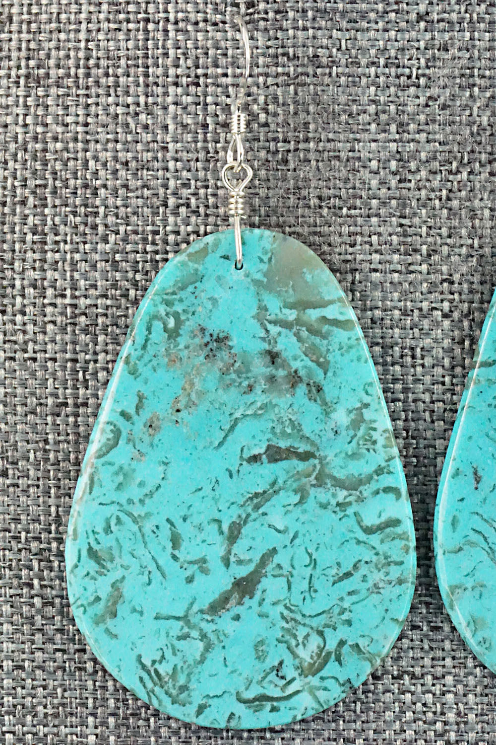 Turquoise & Sterling Silver Earrings - Lupe Lovato
