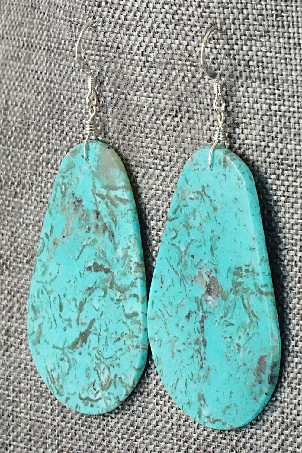Turquoise & Sterling Silver Earrings - Lupe Lovato